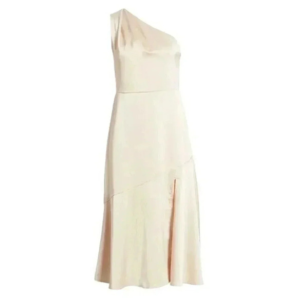 Sam Edelman Dresses & Skirts - NEW! Sam Edelman Women's 6 One-shoulder Satin Midi Dress NWT $128